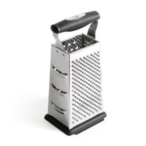Benchusch 4 Sided Grater Box, black color with stainless steel blade, Non-Slip Base and Ergonomic Handle