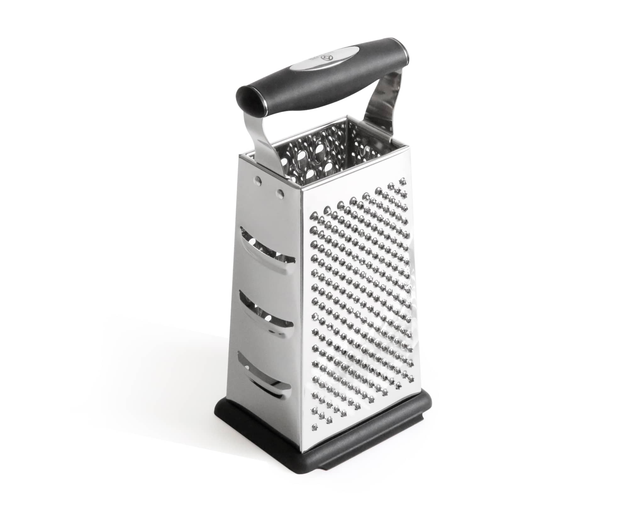 Choice 9 4-Sided Stainless Steel Box Grater with Handles