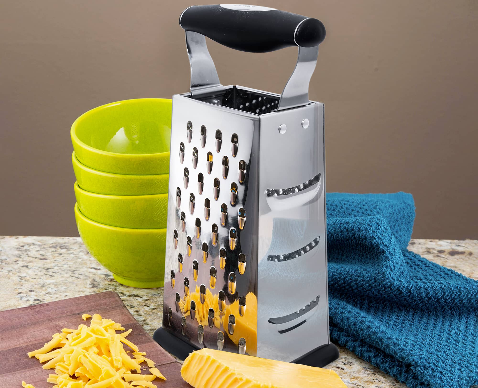 Cheese Grater, Box Grater for Cheese Stainless steel Vegetable Slicer Food  Shredder 4-Sided Convenience Gadgets for kitchen