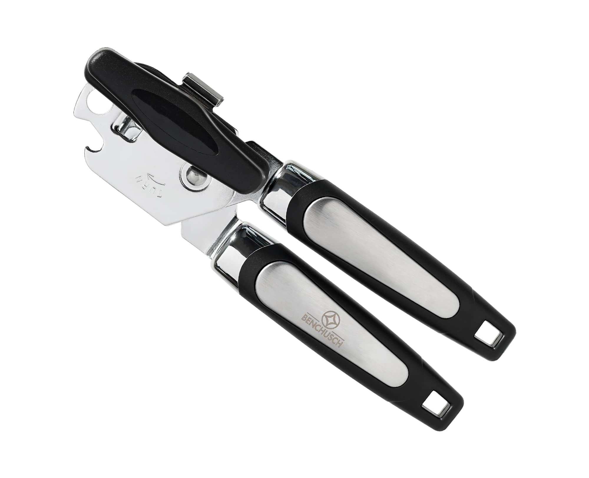 White, Red, Black Manual Can Opener, Stainless Steel