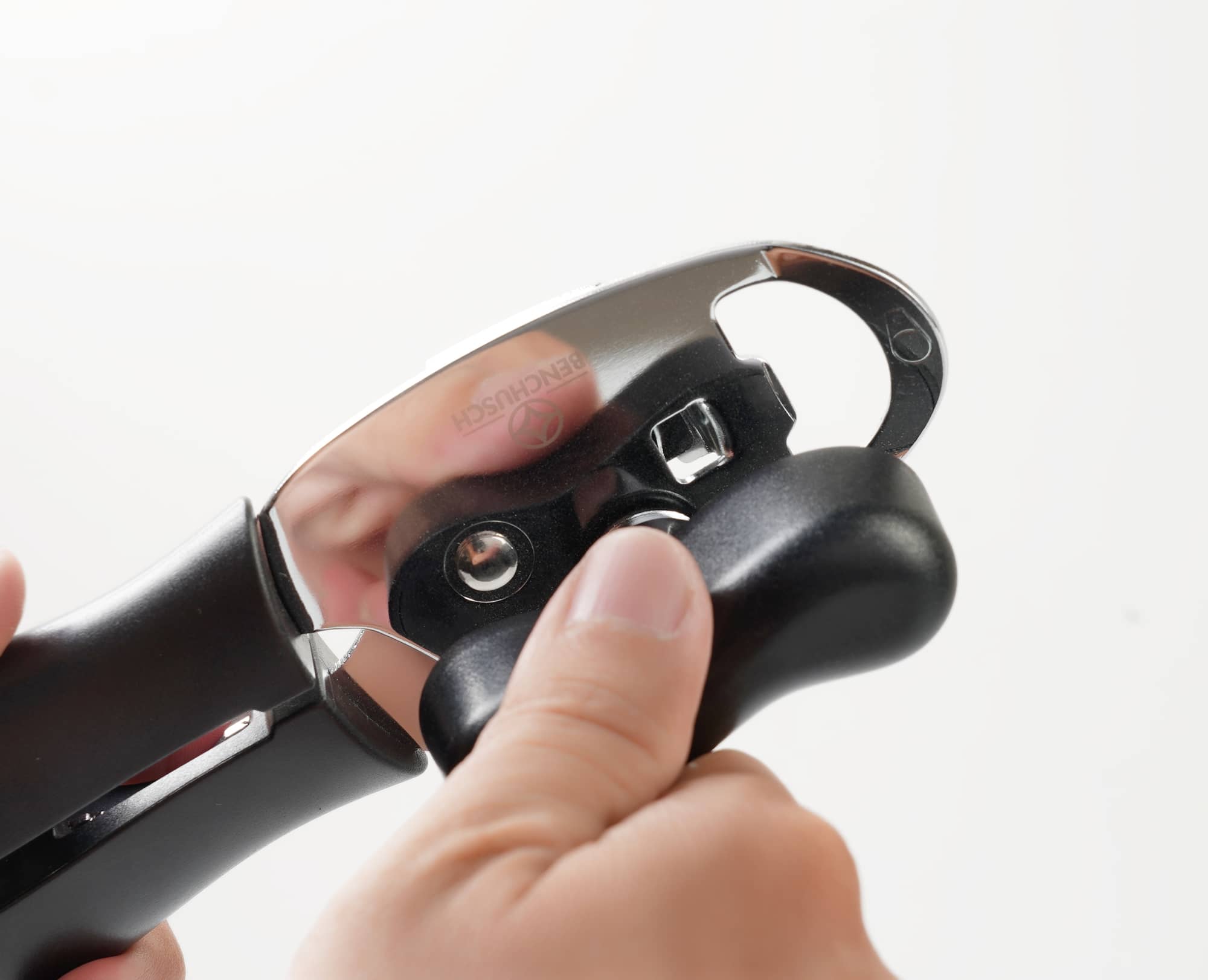 Smooth Touch® Can Opener- Black & Chrome