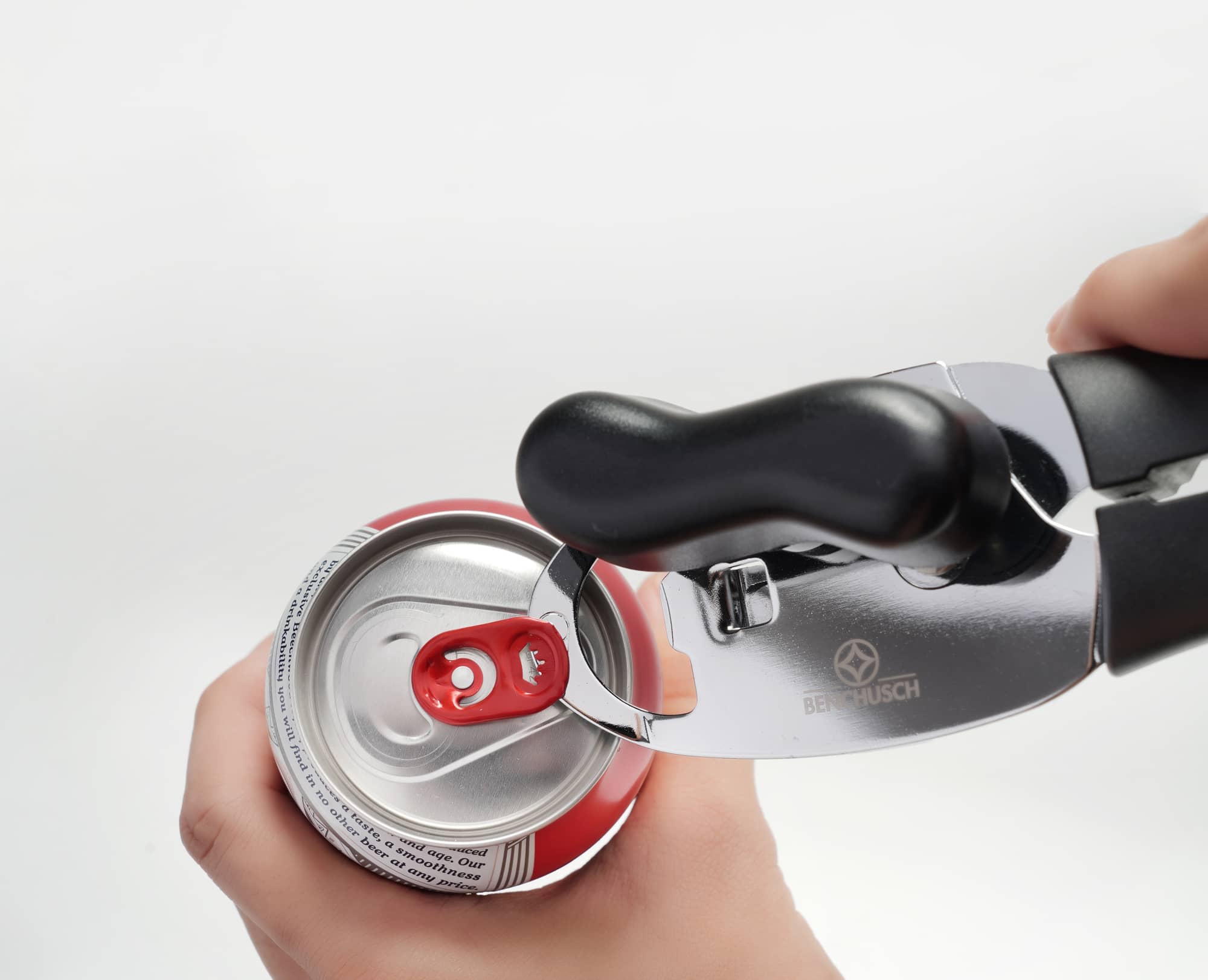 Prying the can lid with Benchusch Mordena Can Opener with Easy Turn Knob
