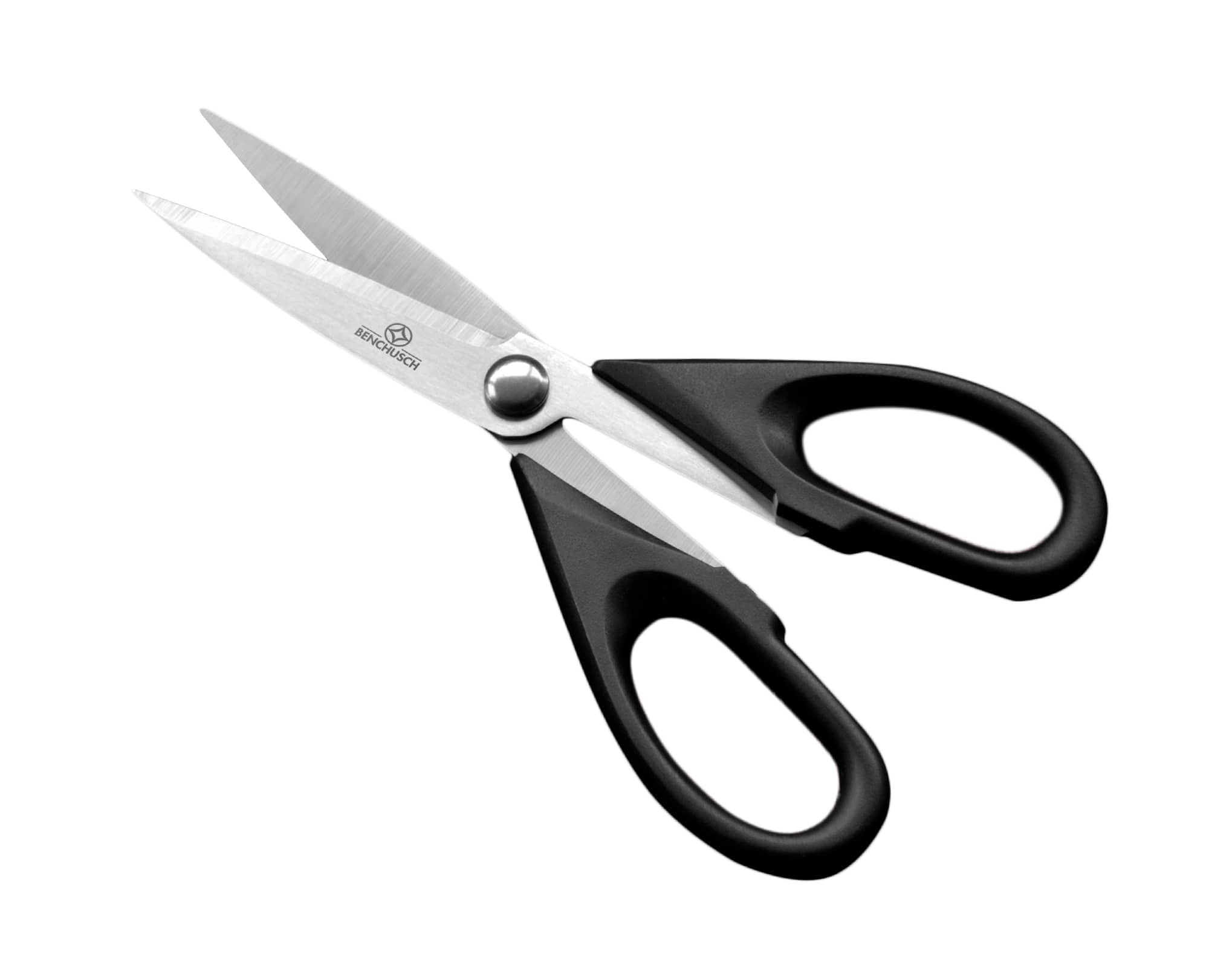 Benchusch Heavy Duty Kitchen Shears, black color with stainless steel blade, PP handles