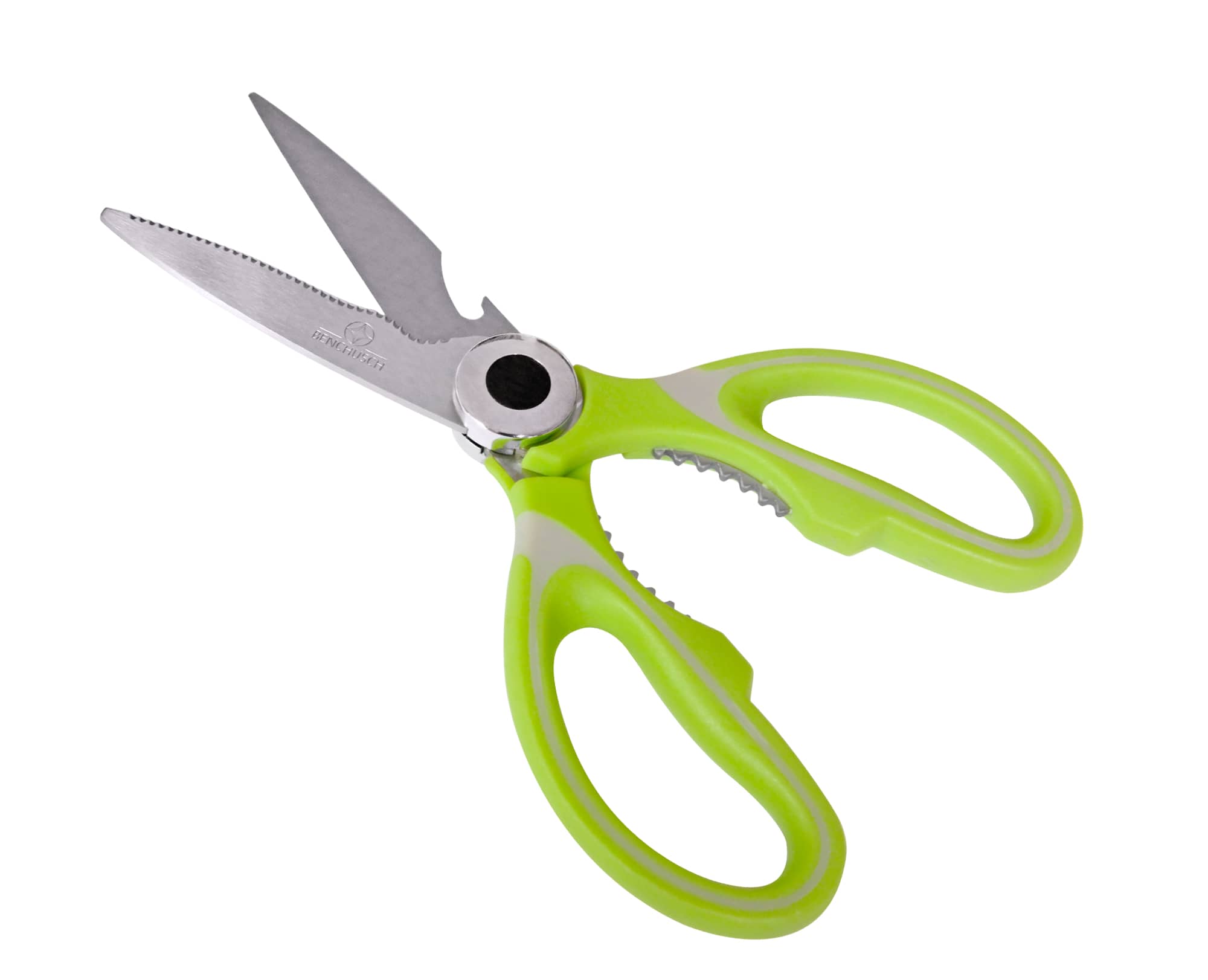 Benchusch Multipurpose Kitchen Shears, green color with stainless steel blade, PP handles