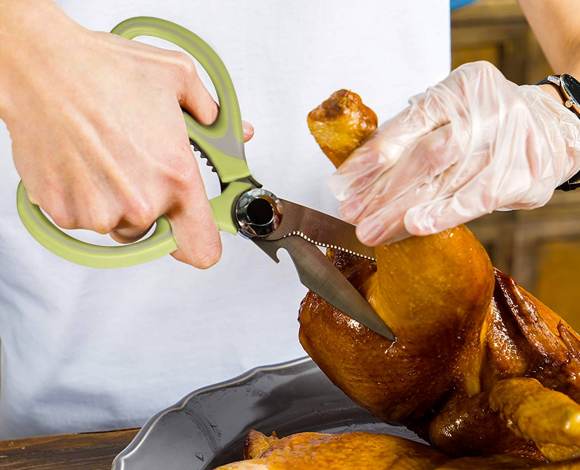 Sturdy Kitchen Shears Will Quickly Cut Chicken Bones and Butcher String